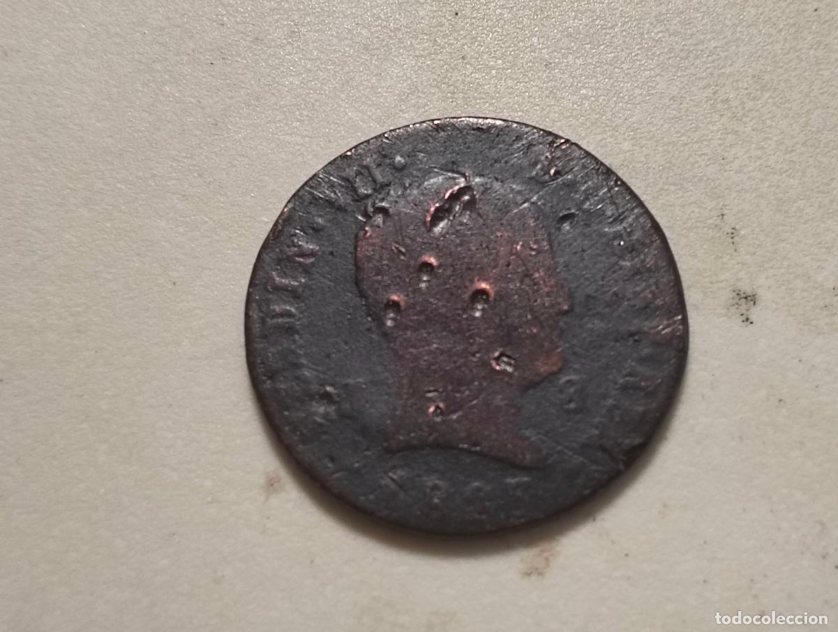 Monedas de Espa&ntilde;a: MONEDA 8 MARAVEDIS, A&Ntilde;O 182, FERNANDO VII, CECA SEGOVIA, COBRE