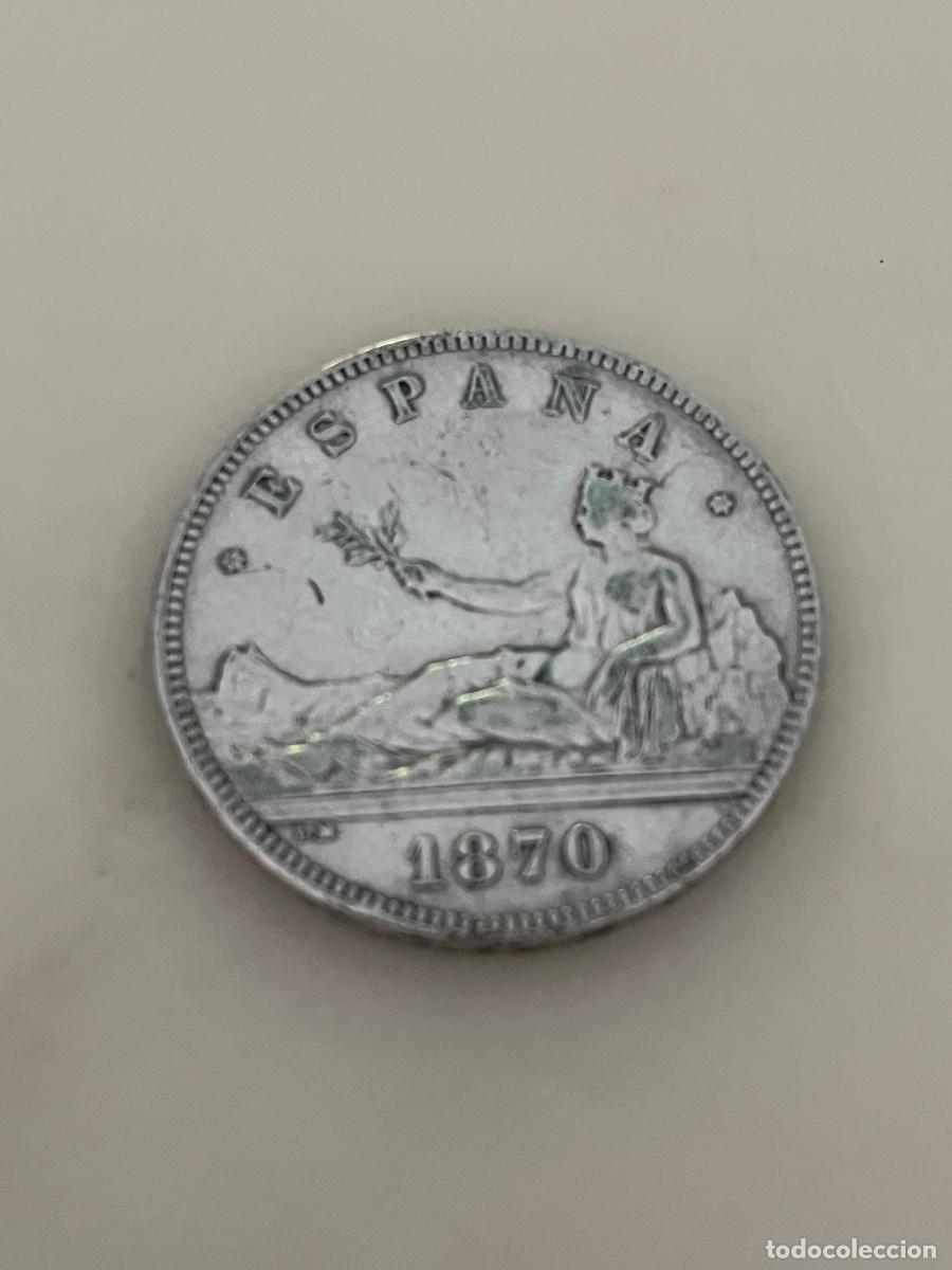 Monedas de Espa&ntilde;a: 1870. 5 pesetas de plata