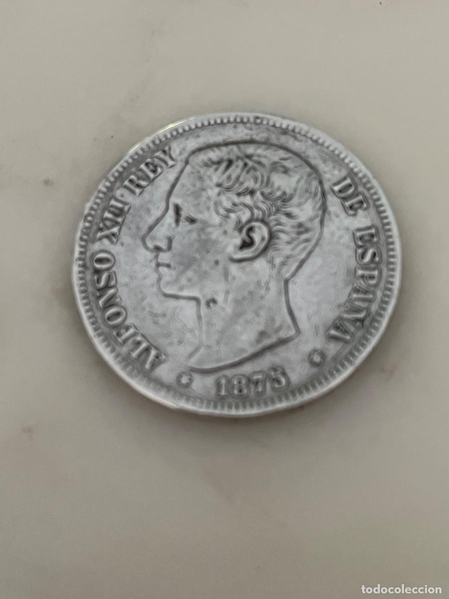 Monedas de Espa&ntilde;a: 1875 Alfonso XII. 5 pesetas de plata