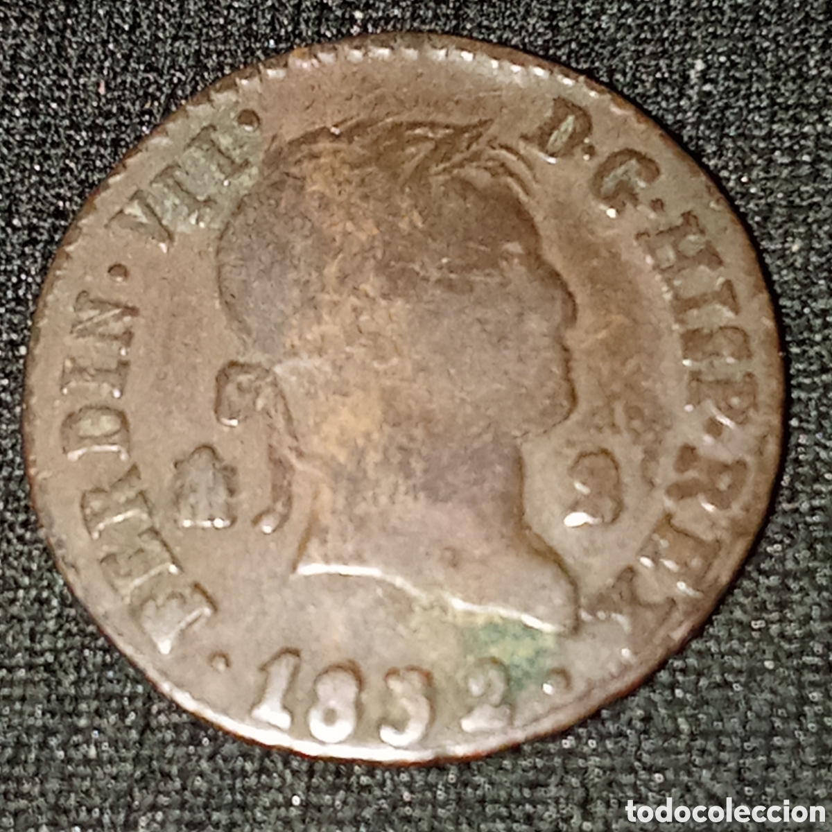 Moedas de Espanha: Espa&ntilde;a 2 maraved&iacute;s Fernando VII a&ntilde;o 1832,