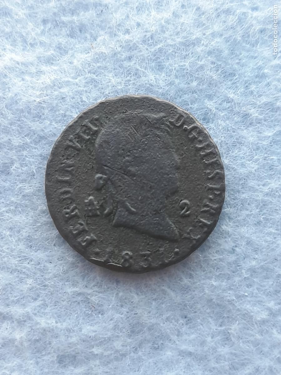 Monete da Spagna: Fernando VII. 2 Maravedis. A&ntilde;o 1831. Ceca de Segovia.