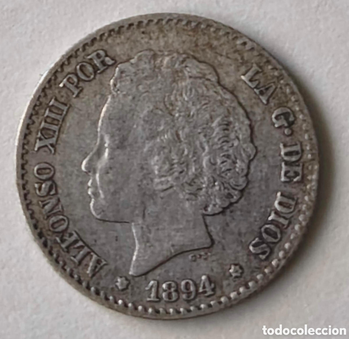 Monedas de Espa&ntilde;a: Espa&ntilde;a. 1894. 50 c&eacute;ntimos. MBC