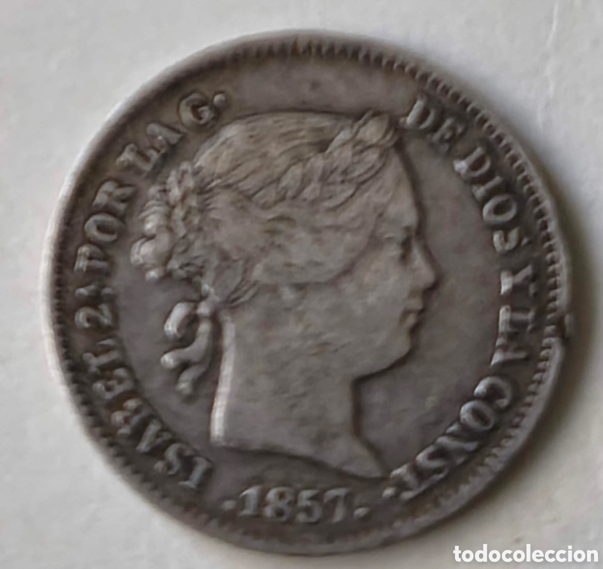 Monedas de Espa&ntilde;a: Espa&ntilde;a. 1857. Un real. MBC