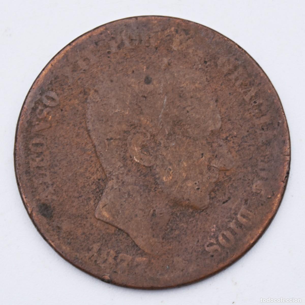 Monedas de Espa&ntilde;a: Moneda - Espa&ntilde;a 1877 - Foto 3