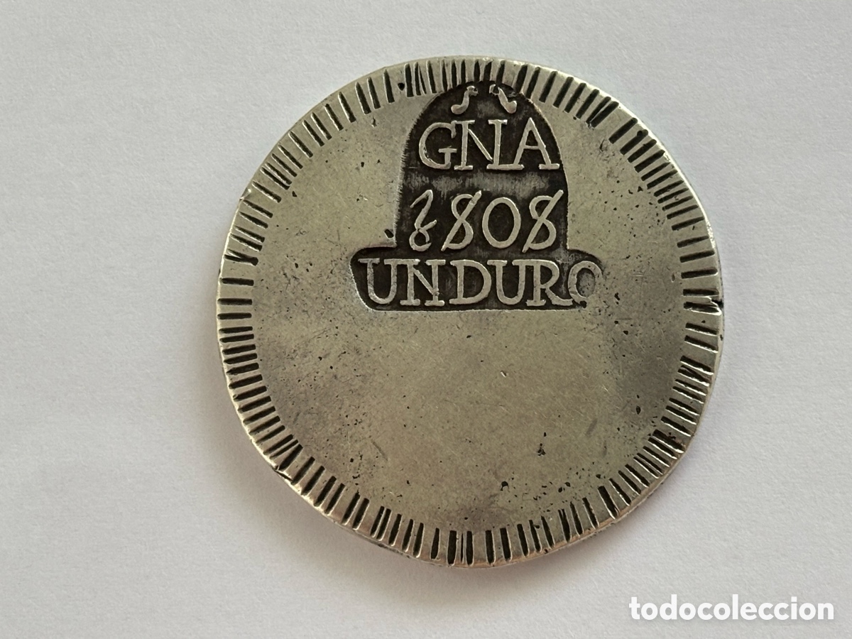 Monete da Spagna: FERNANDO VII * UN DURO 1808 GERONA * PLATA