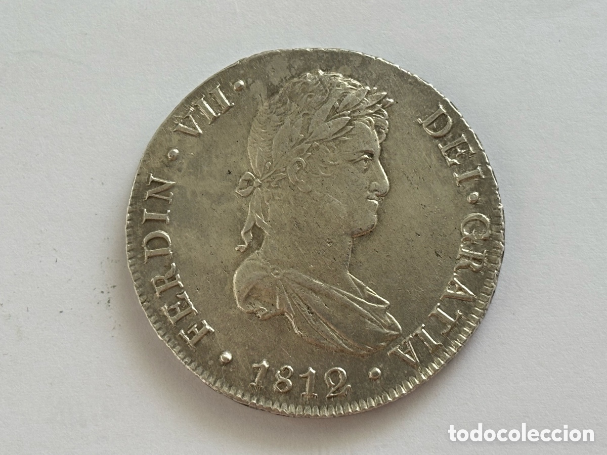 Monedas de Espa&ntilde;a: FERNANDO VII * 8 REALES 1812 LIMA JP * PLATA