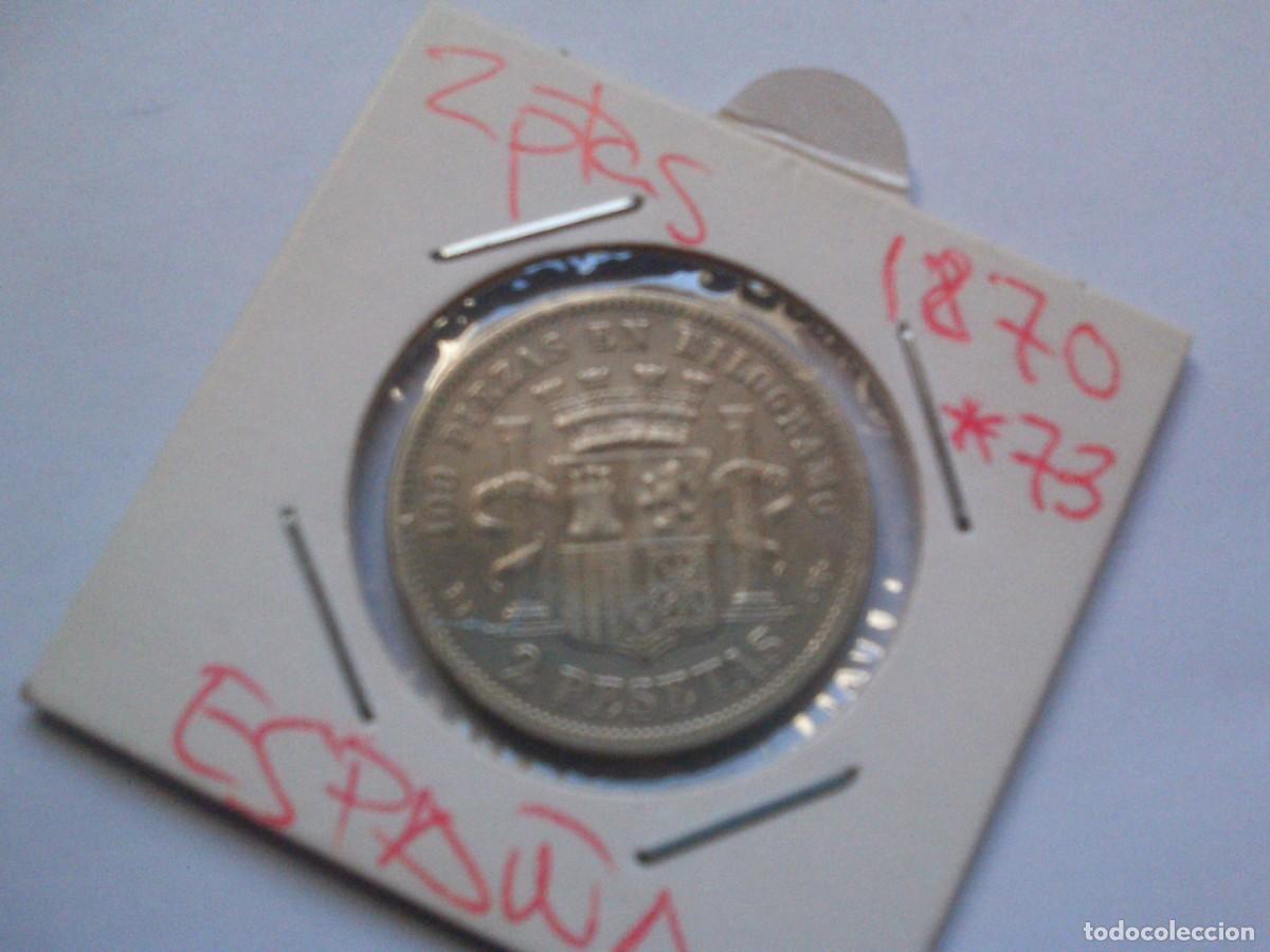 Monedas de Espa&ntilde;a: 2 PESETAS PLATA 1870 *73