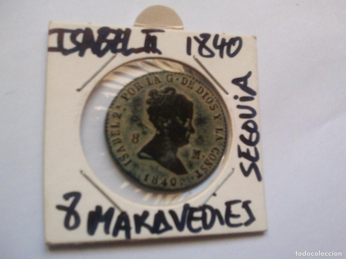 Monedas de Espa&ntilde;a: 8 MARAVEDIES ISABEL II 1840