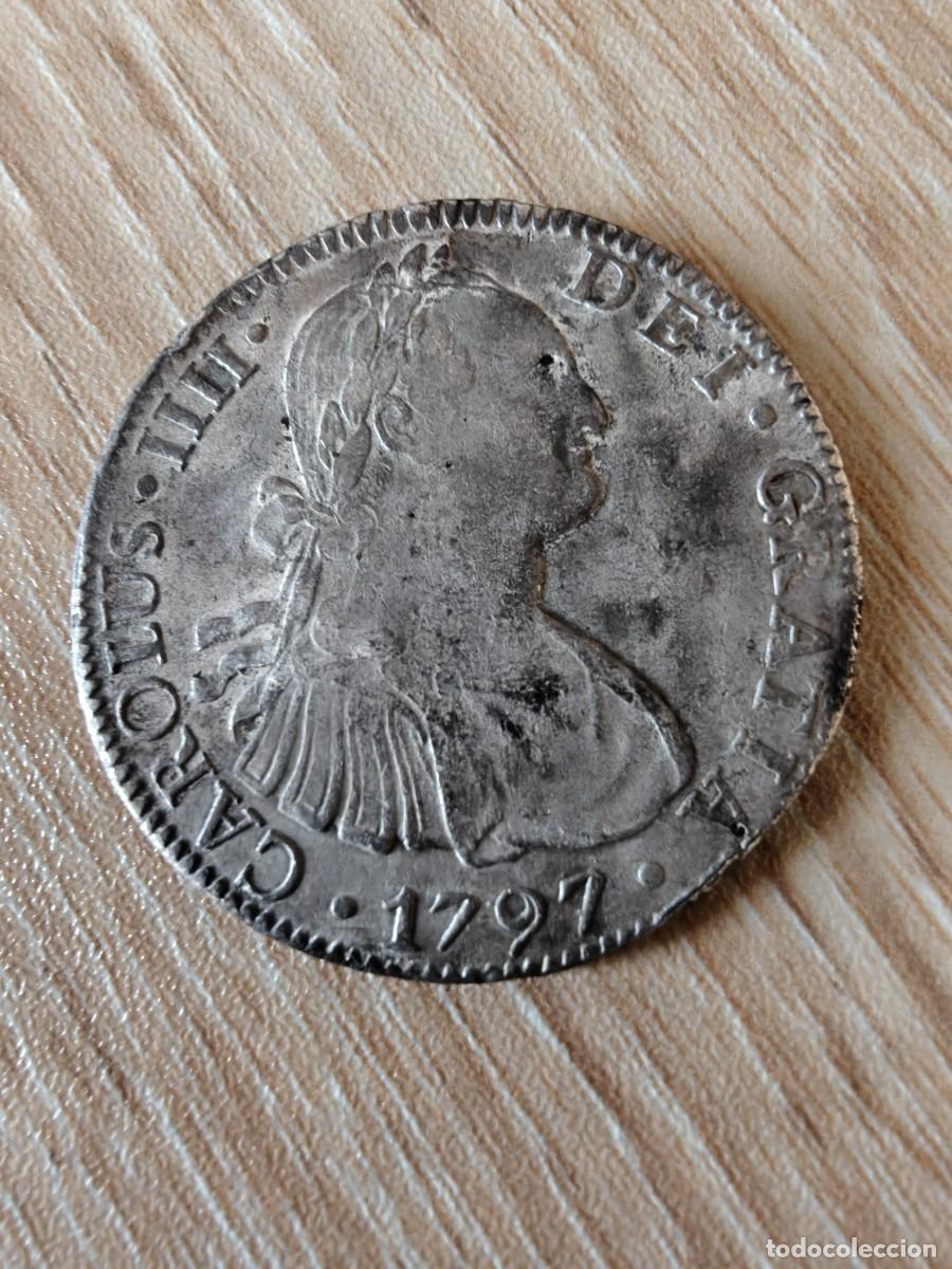 Monete da Spagna: 8 reales plata Carlos IIII 1797 naufragio