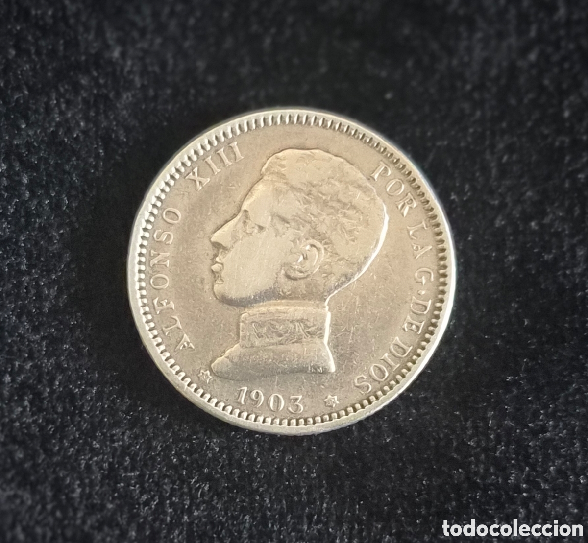 Monedas de Espa&ntilde;a: 1 peseta alfonso XIII 1903 estrellas 19-03 sm v &ndash; plata