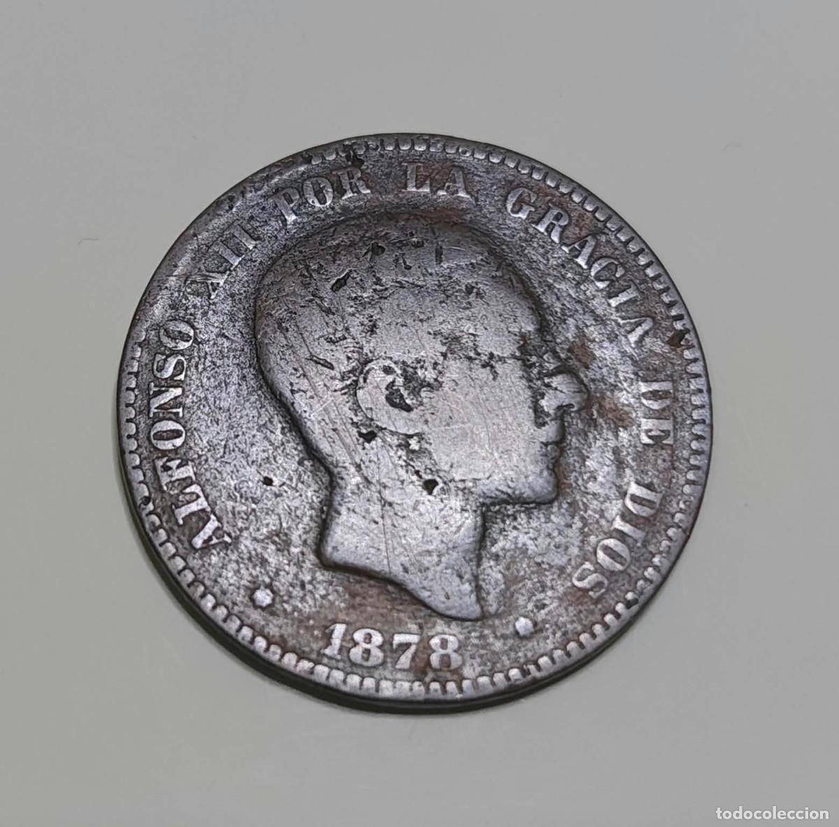 Monedas de Espa&ntilde;a: Moneda 10 c&eacute;ntimos Alfonso XII 1878