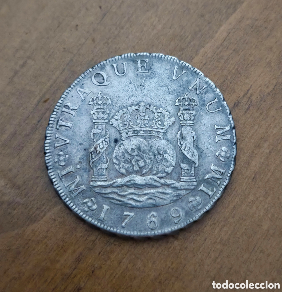 Monedas de Espa&ntilde;a: Moneda 8 reales Lima 1769 columnario. - Foto 2