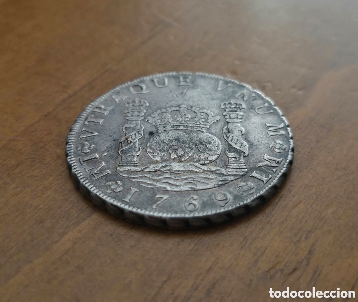 Monedas de Espa&ntilde;a: Moneda 8 reales Lima 1769 columnario. - Foto 3