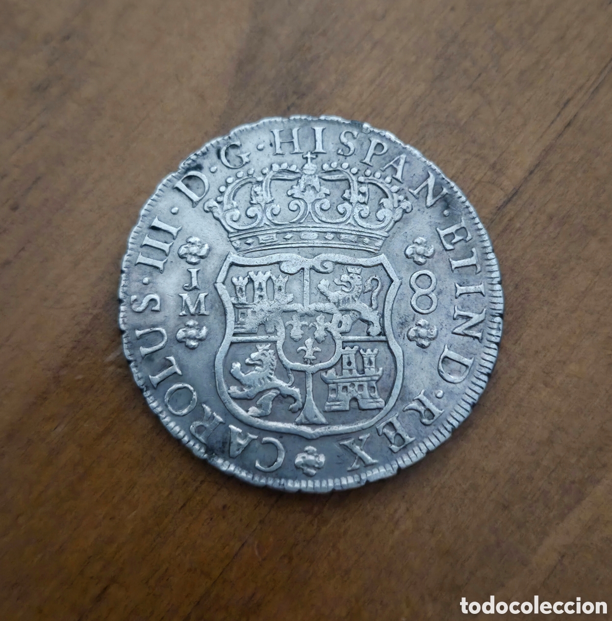 Monedas de Espa&ntilde;a: Moneda 8 reales Lima 1769 columnario. - Foto 4