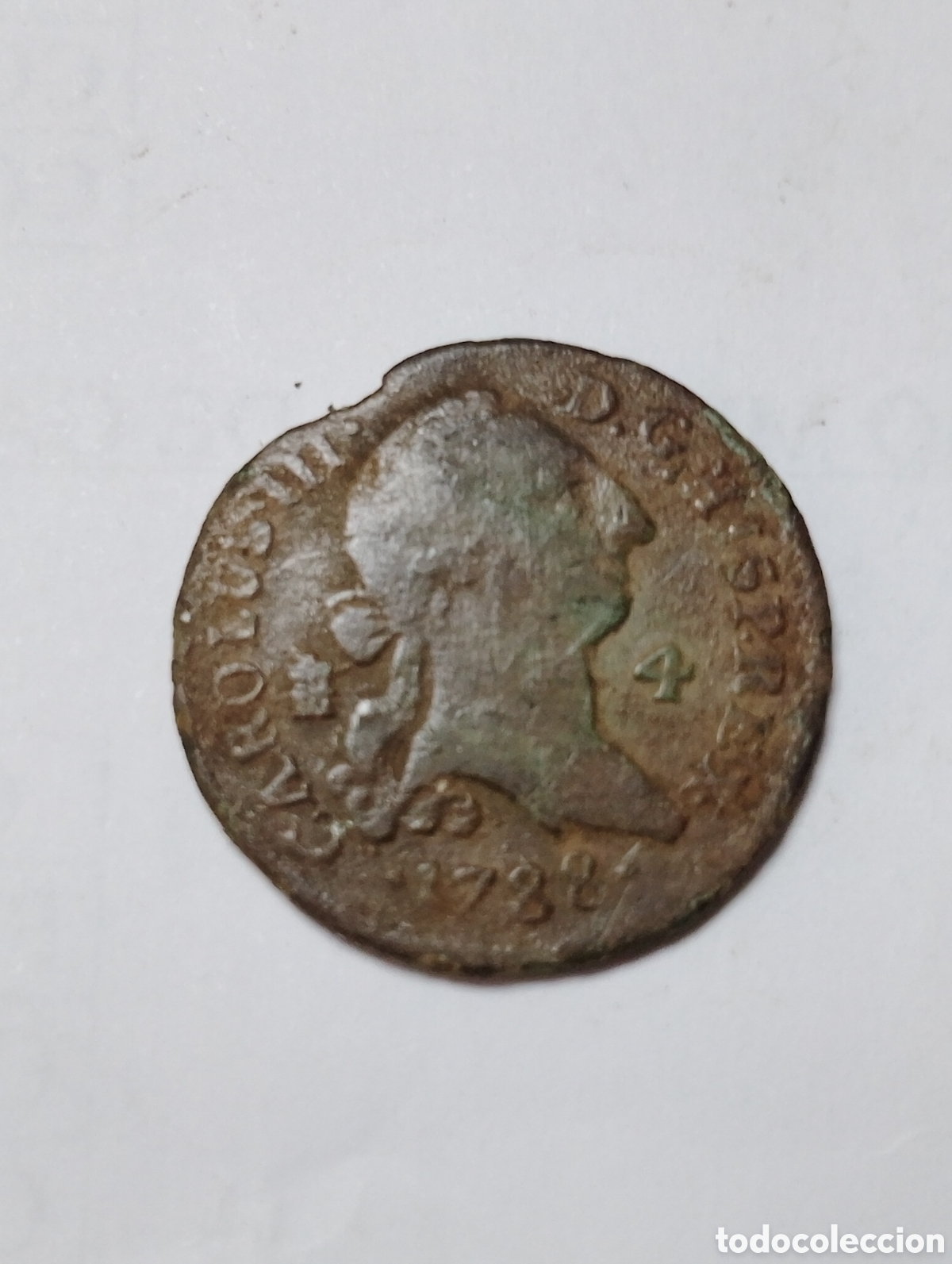 Monete da Spagna: Monedas de 4 maraved&iacute;es de Carlos lll de 1788