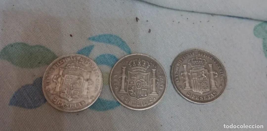 Monedas de Espa&ntilde;a: Lote 3 monedas espa&ntilde;olas s.XIX