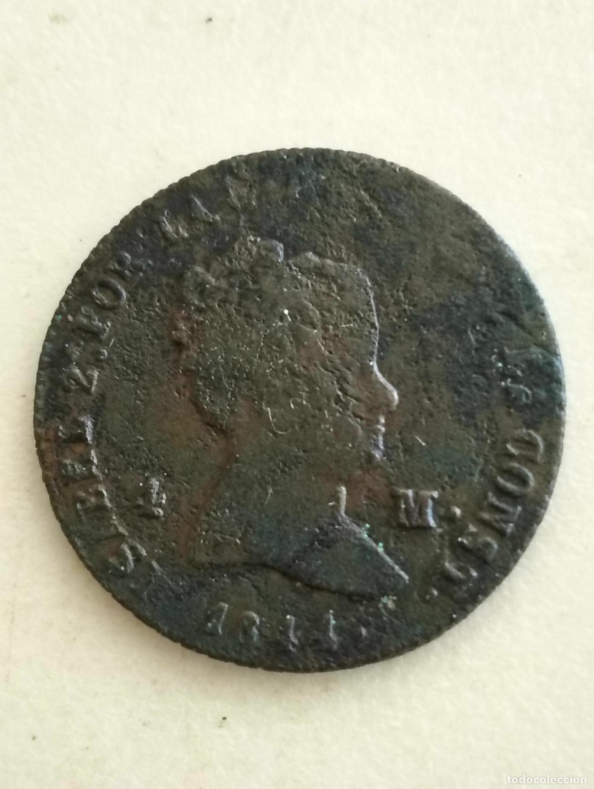 Monedas de Espa&ntilde;a: MONEDA 4 MARAVEDIS 1844, ISABEL II, SEGOVIA, COBRE