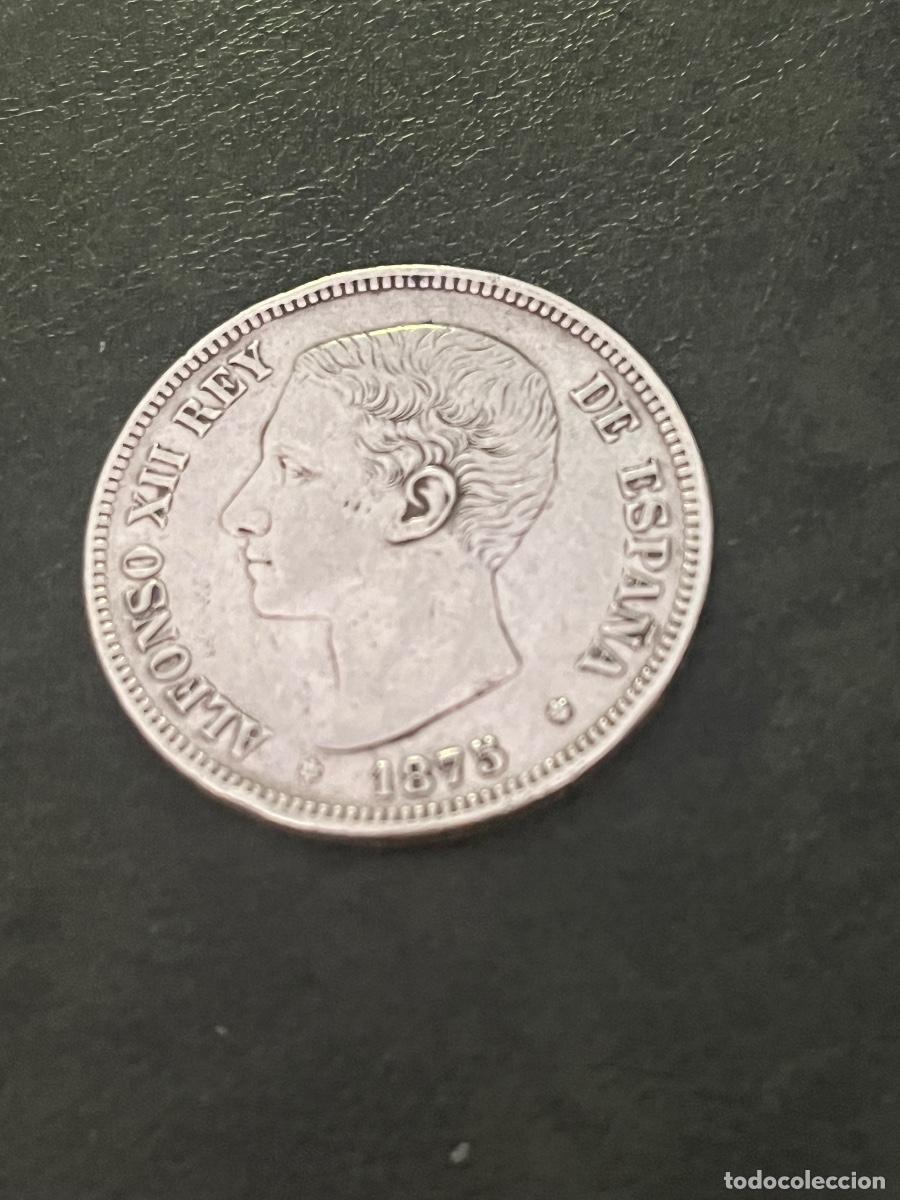 Monedas de Espa&ntilde;a: 1875 *75. 5 pesetas de plata. Alfonso XII.