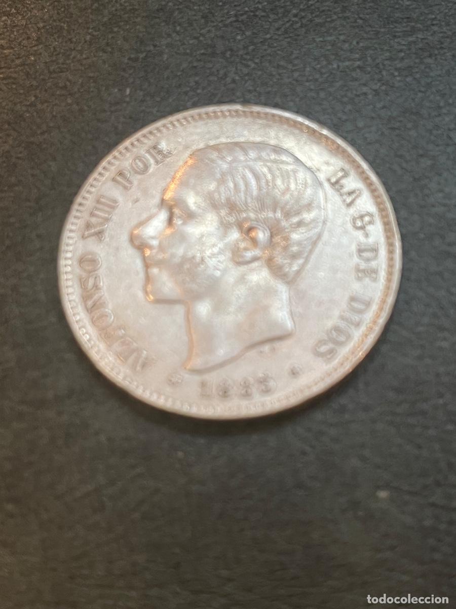 Monedas de Espa&ntilde;a: 1885. *85. 5 pesetas de plata. Alfonso XII.