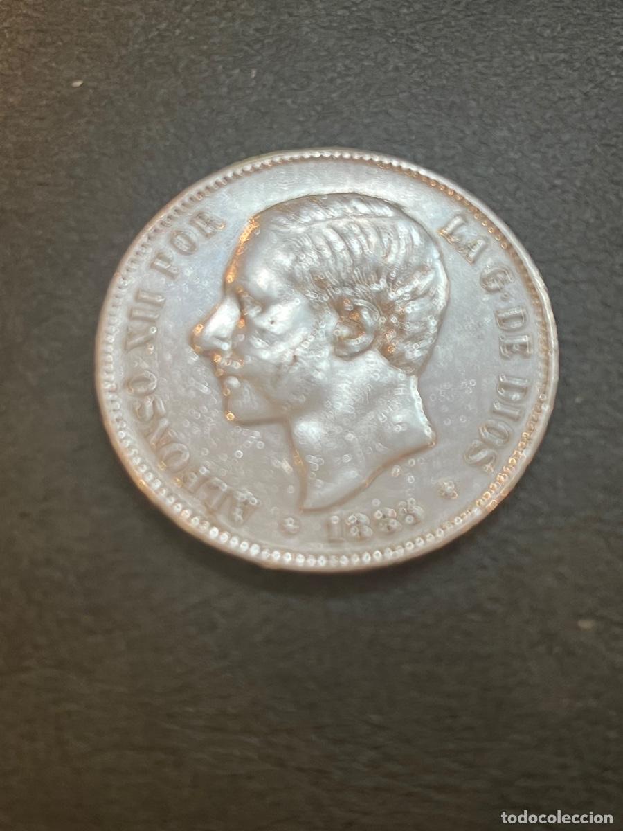 Monedas de Espa&ntilde;a: 1885. *87. 5 pesetas de plata. Alfonso XII.