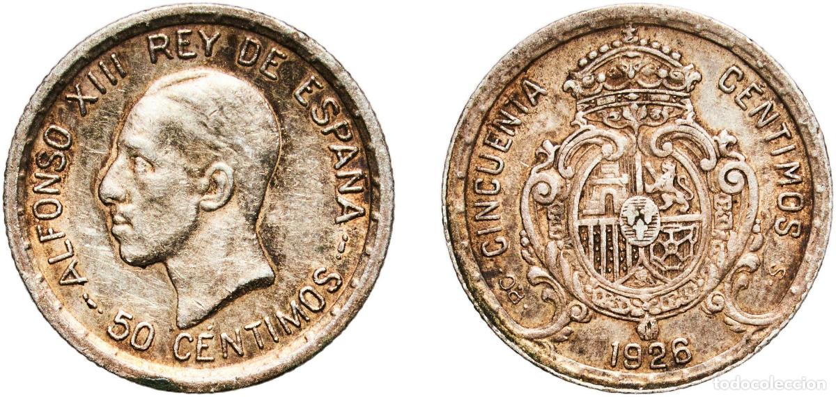 Monedas de Espa&ntilde;a: Spain Kingdom 1926 50 Centimos - Alfonso XIII (6th portrait) Silver (.835) Madrid Mint (4000000) 2.