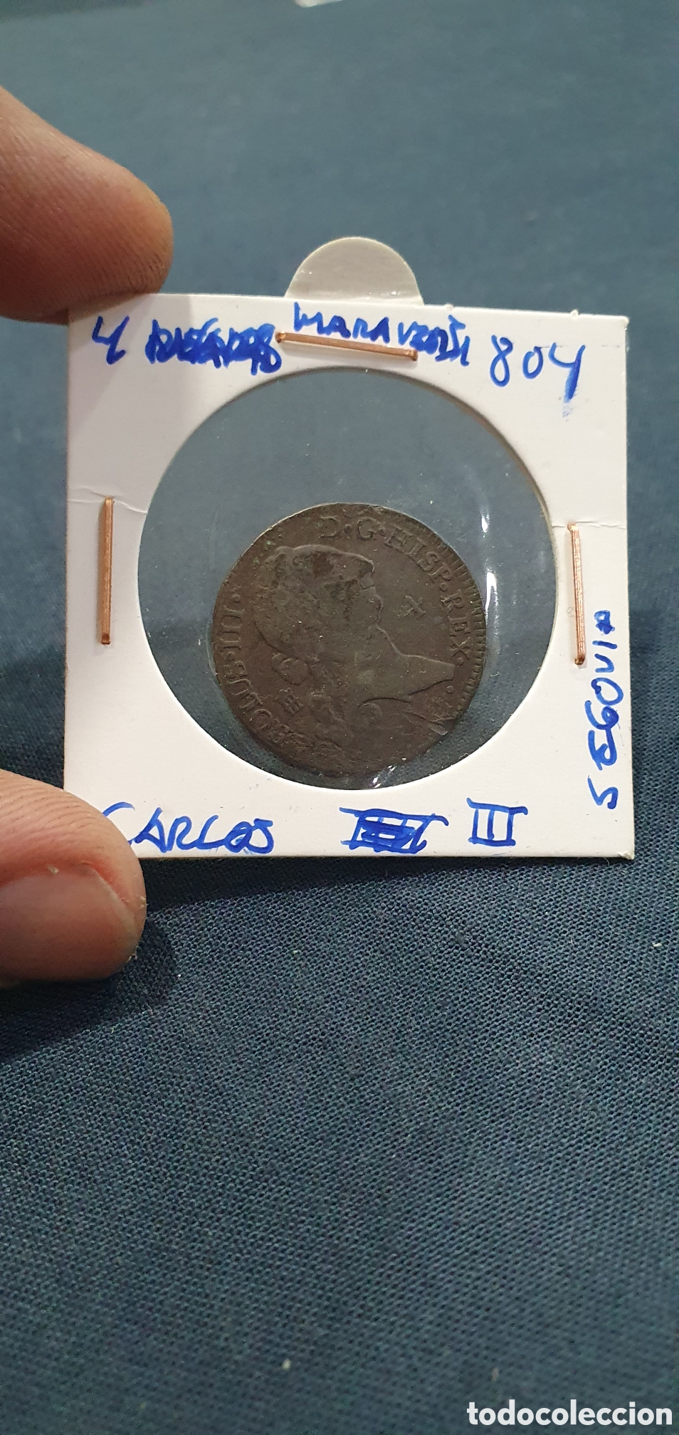 Monete da Spagna: 4 maravedis. Carlos III. Segovia. (L129)