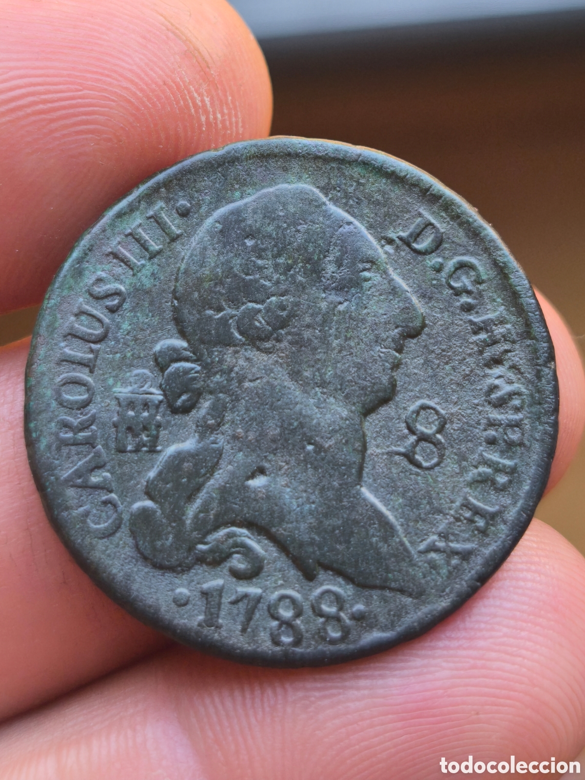 Monedas de Espa&ntilde;a: Carlos III 1788 8 maravedis Segovia