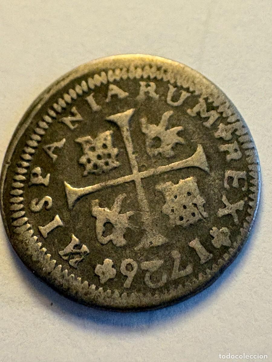 Monedas de Espa&ntilde;a: Medio Real (1/2 real) de plata de Felipe V (Sevilla, 1726)