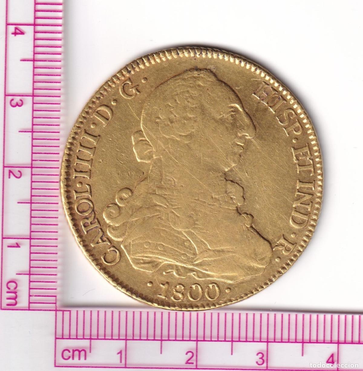 Monedas de Espa&ntilde;a: CRBAN998 MONEDA ESPA&Ntilde;A CARLOS IV 8 ESCUDOS CECA SANTIAGO JA ORO