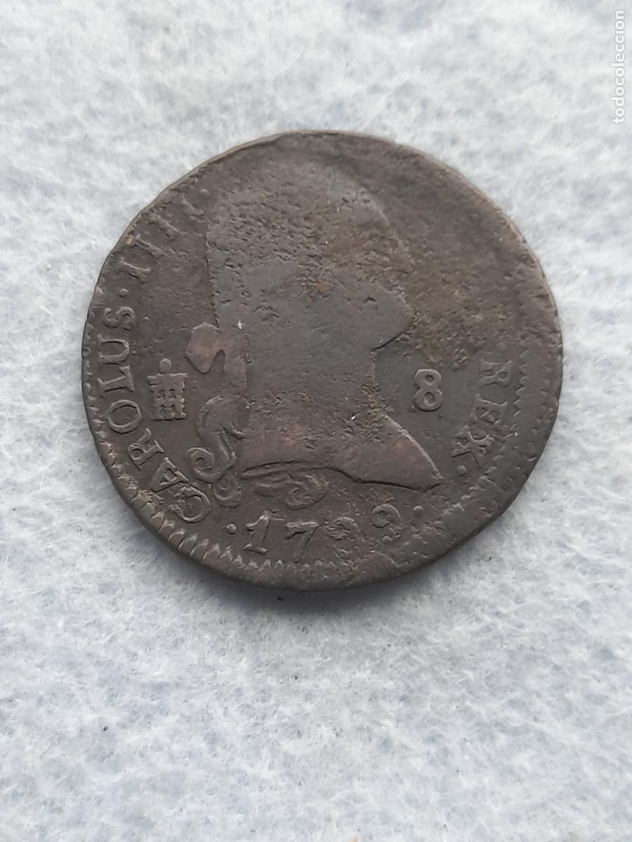 Monete da Spagna: Carlos IIII. 8 Maraved&iacute;s. A&ntilde;o 1799. Ceca de Segovia.