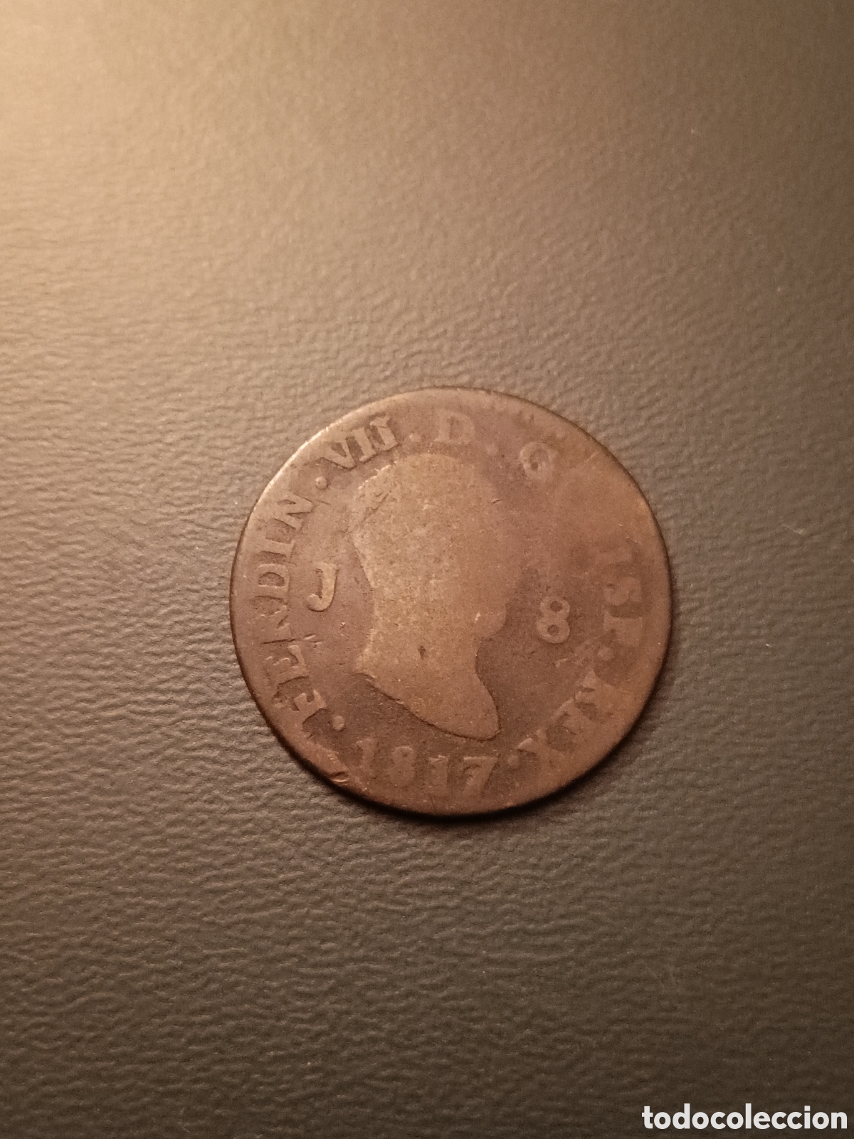 M&uuml;nzen von Spanien: MONEDA DE FERNANDO VII 8 MARAVED&Iacute;S 1817 JUBIA