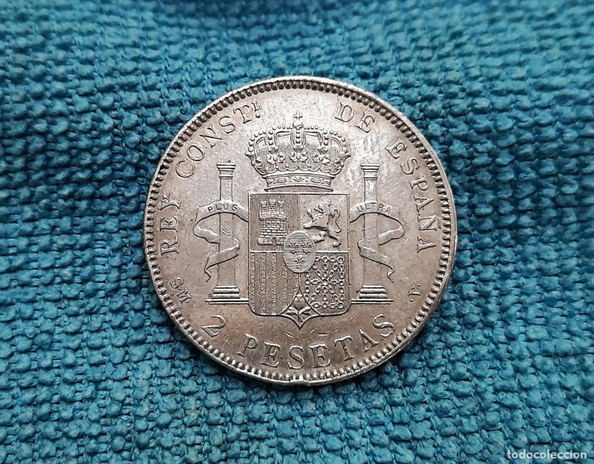 Monedas de Espa&ntilde;a: Alfonso XIII, 2 Pesetas 1905 SM.V. *19*05