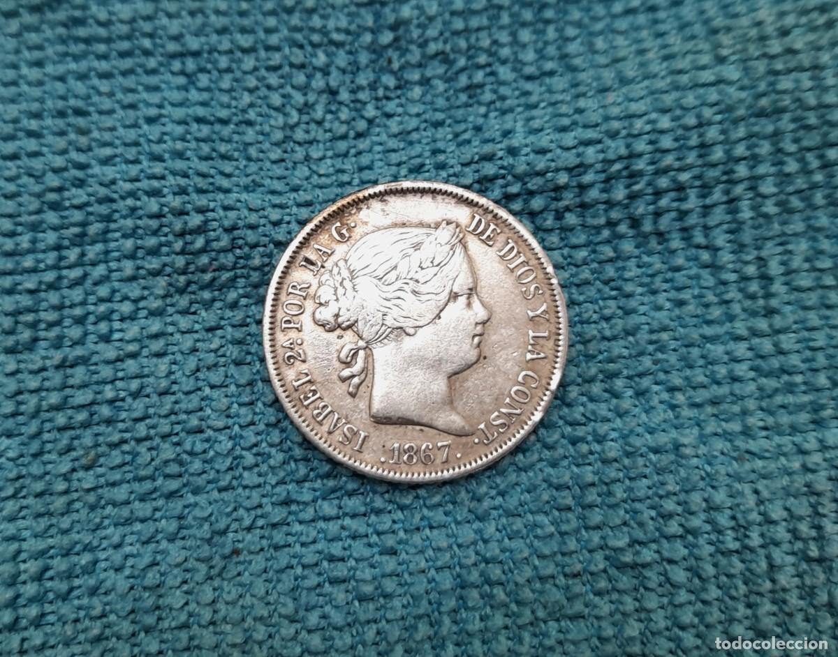 Monedas de Espa&ntilde;a: Isabel II, 40 Centimos de Escudo 1867, Madrid