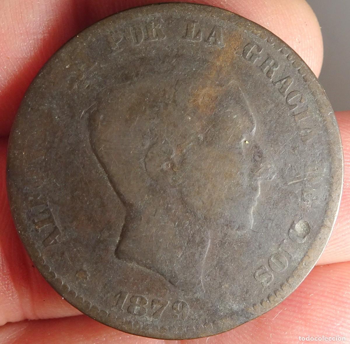 Monedas de Espa&ntilde;a: ANTIGUA MONEDA 10 CENTIMOS 1879, ALFONSO XII, VER FOTOS