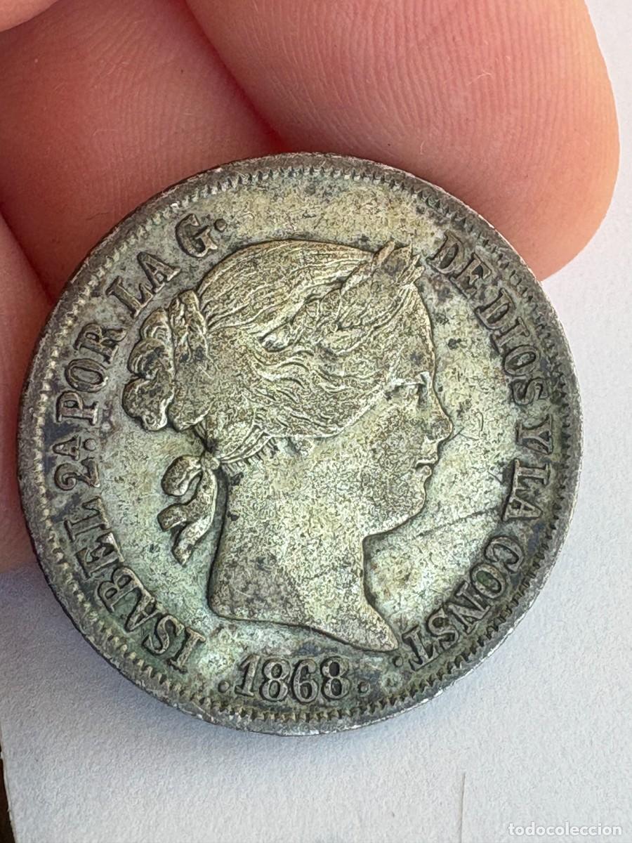 Monedas de Espa&ntilde;a: Moneda de Plata - 40 C&eacute;ntimos de Escudo 1868 - Isabel II (Ceca Madrid)