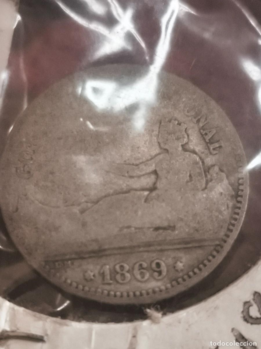 Monedas de Espa&ntilde;a: 1 peseta de plata 1869