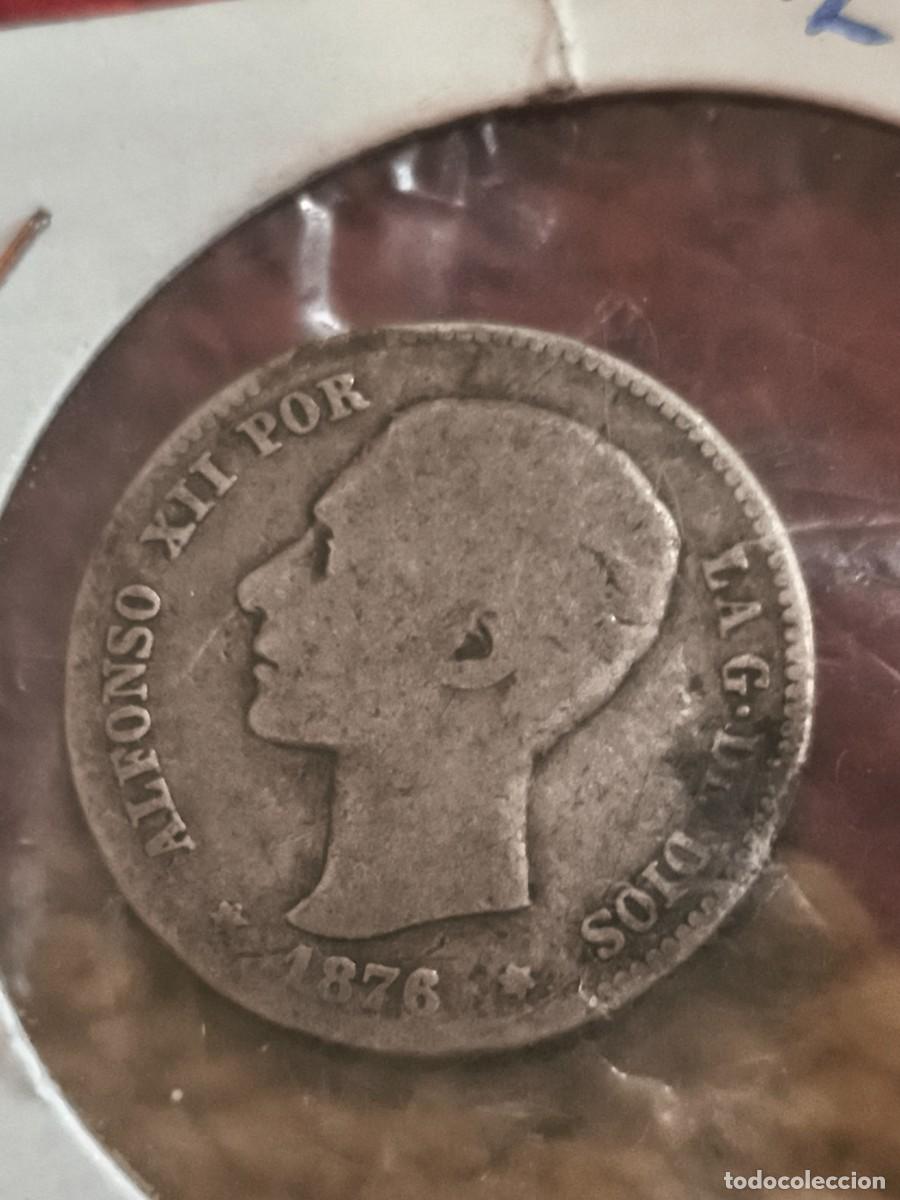 Monedas de Espa&ntilde;a: 1 peseta Alfonso XII 1876 plata