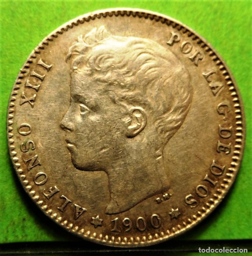 Monedas de Espa&ntilde;a: ALFONSO XIII, 1 Peseta, 1900 *19-00, Ag