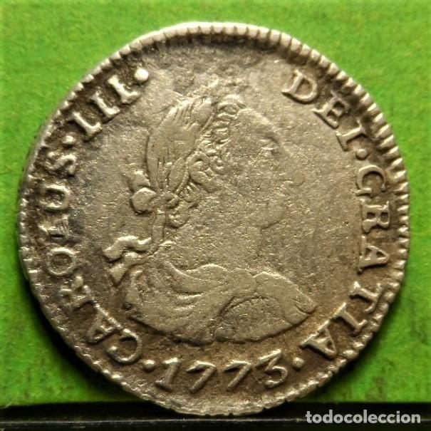 Monedas de Espa&ntilde;a: CARLOS III, 1 Real, 1773, POTOSI -JR, A.C.-238.1, Ag, Rev:R en lugar de REX, MUY ESCASA