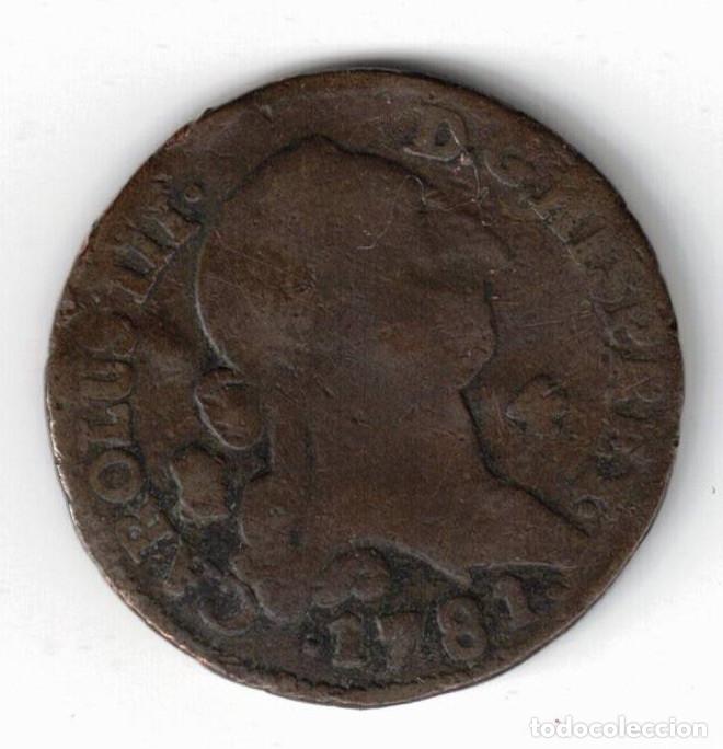 Monnaies d'Espagne: ESPA&Ntilde;A MONEDA 4 MARAVEDIS CARLOS III 1781 SEGOVIA