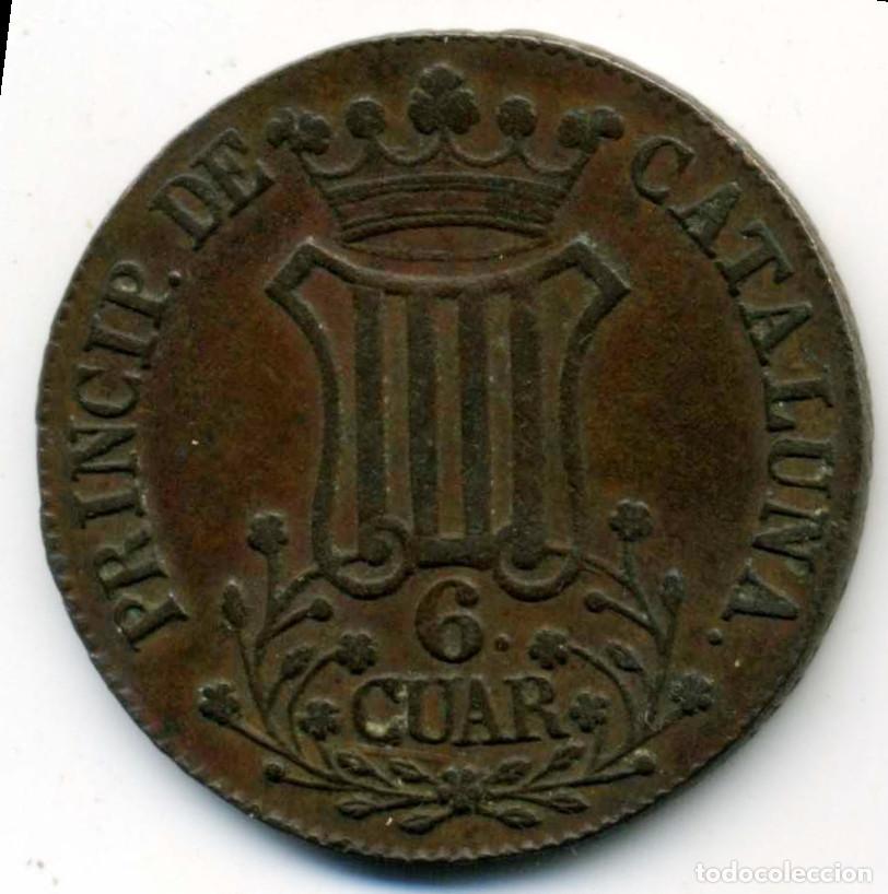 Monedas de Espa&ntilde;a: XS- ISABEL II - CATALU&Ntilde;A 6 Cuartos 1838
