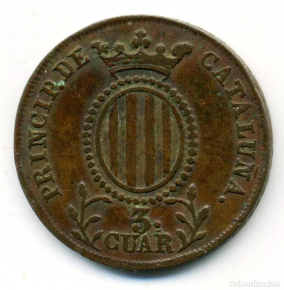 Monedas de Espa&ntilde;a: XS- ISABEL II - CATALU&Ntilde;A 3 Cuartos 1840