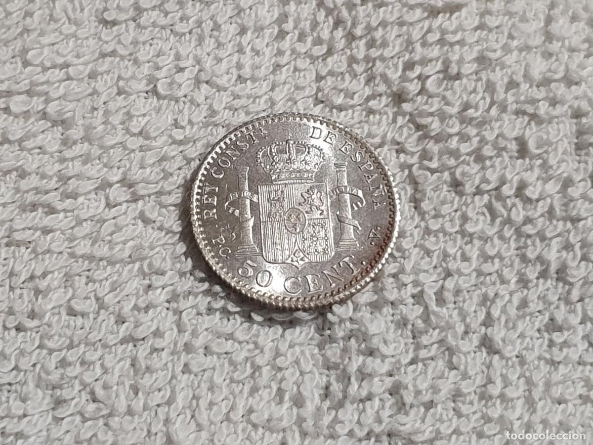 Monedas de Espa&ntilde;a: 50 c&eacute;ntimos 1904 PGV - SC - moneda de plata de Alfonso XII