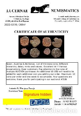 Monedas de Espa&ntilde;a: Lote de 4 monedas de los Austrias. Variados - Foto 3
