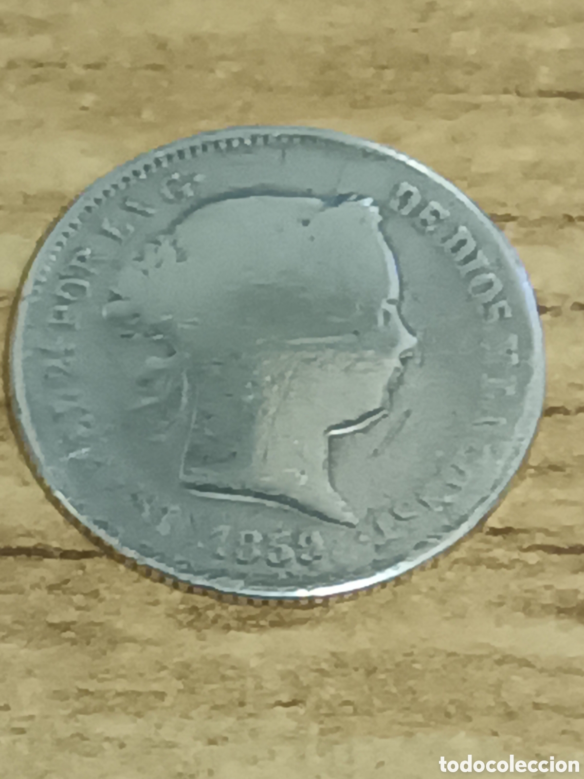 Monedas de Espa&ntilde;a: MONEDA DE 1 REAL DE PLATA ISABEL II A&Ntilde;O 1859