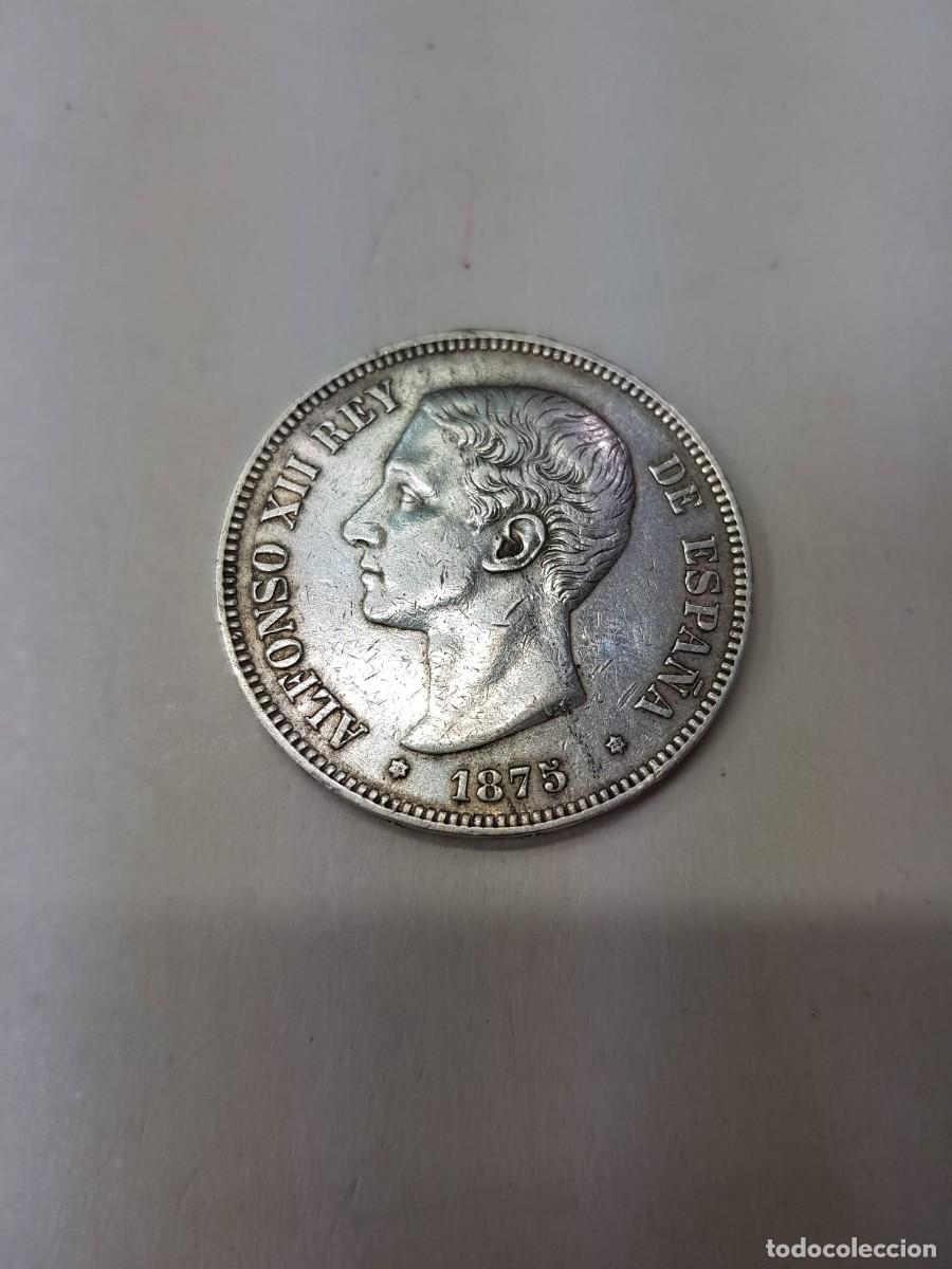 Monedas de Espa&ntilde;a: ESPA&Ntilde;A-ALFONSO XII- 5 PESETAS-1875*18-75 DEM