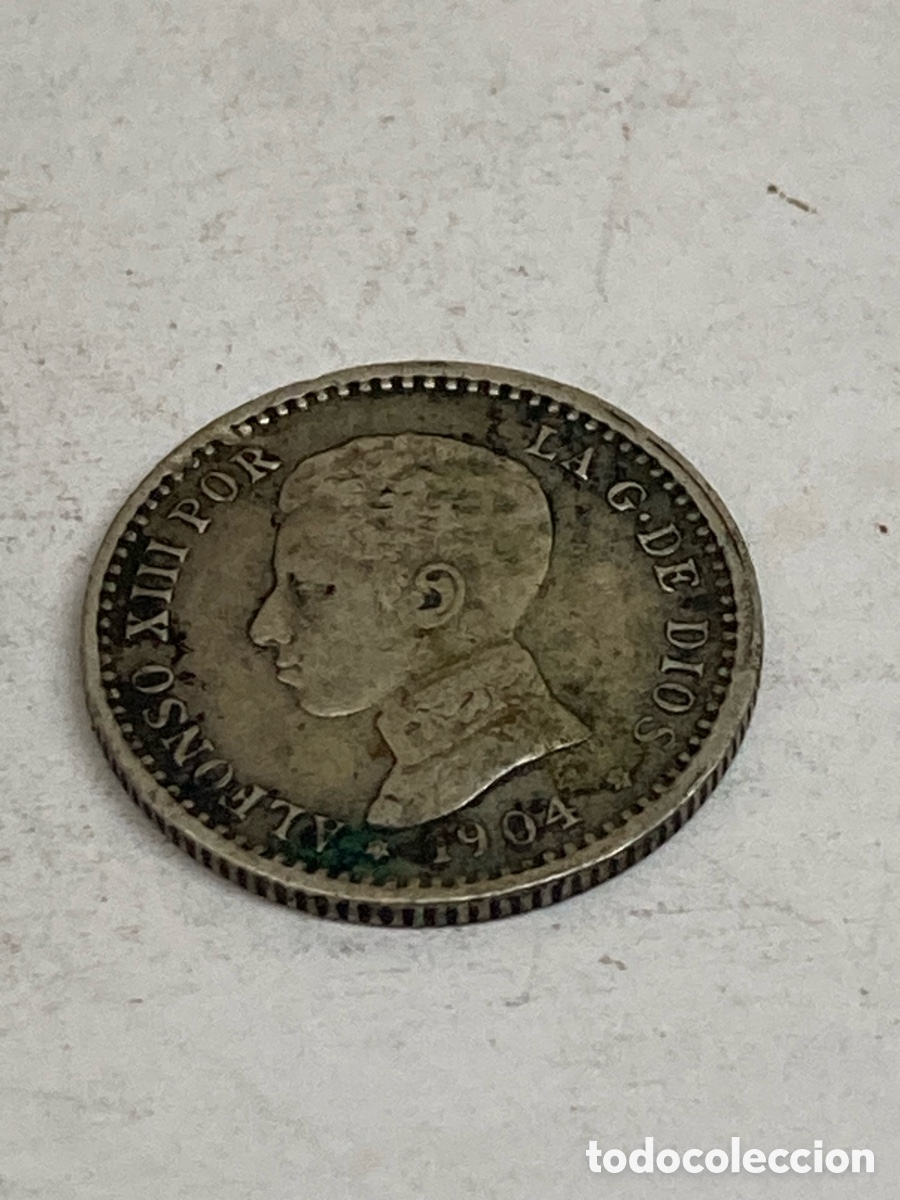 Monedas de Espa&ntilde;a: Moneda de plata 50 cent 1904 - Foto 1