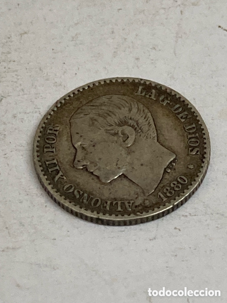 Monedas de Espa&ntilde;a: Moneda de plata 50 cent 1880
