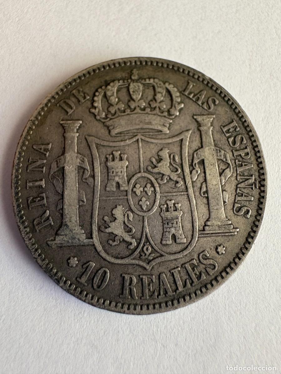 Monedas de Espa&ntilde;a: Moneda Antigua 10 Reales de Plata - Isabel II 1863 Madrid - Excelente Peso 12,9g (MBC)