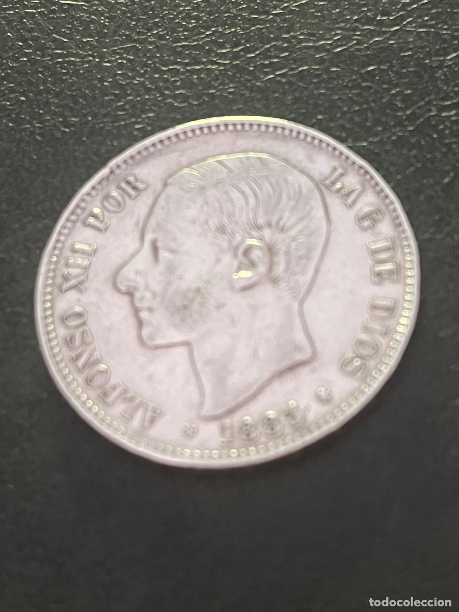 Monedas de Espa&ntilde;a: Alfonso XII. 1885, 5 pesetas de plata
